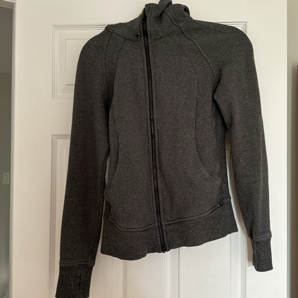 Lululemon Suba Hoodie Light Cotton Fleece in Heathered Speckled Black